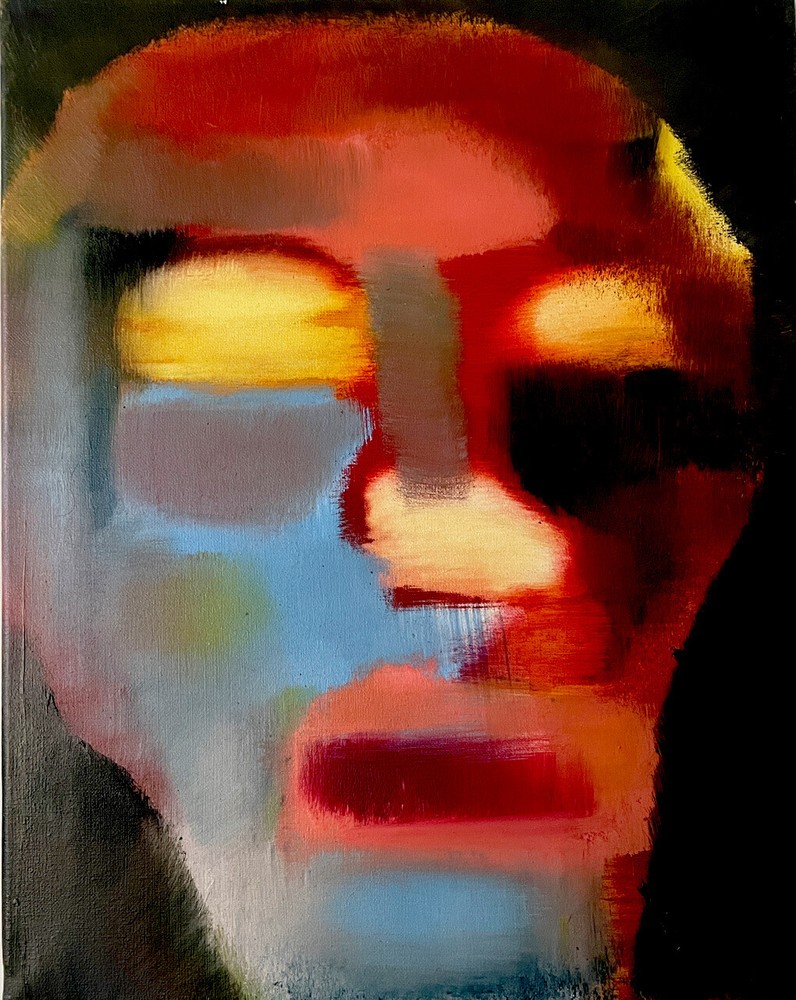 Abstract Oil Portrait by Dakota Proctor - Plastic Repeater Series Original Painting-image
