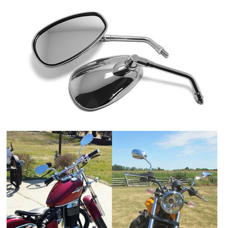 Victory Cross Country Chrome Motorcycle Mirrors Pair - US Fit