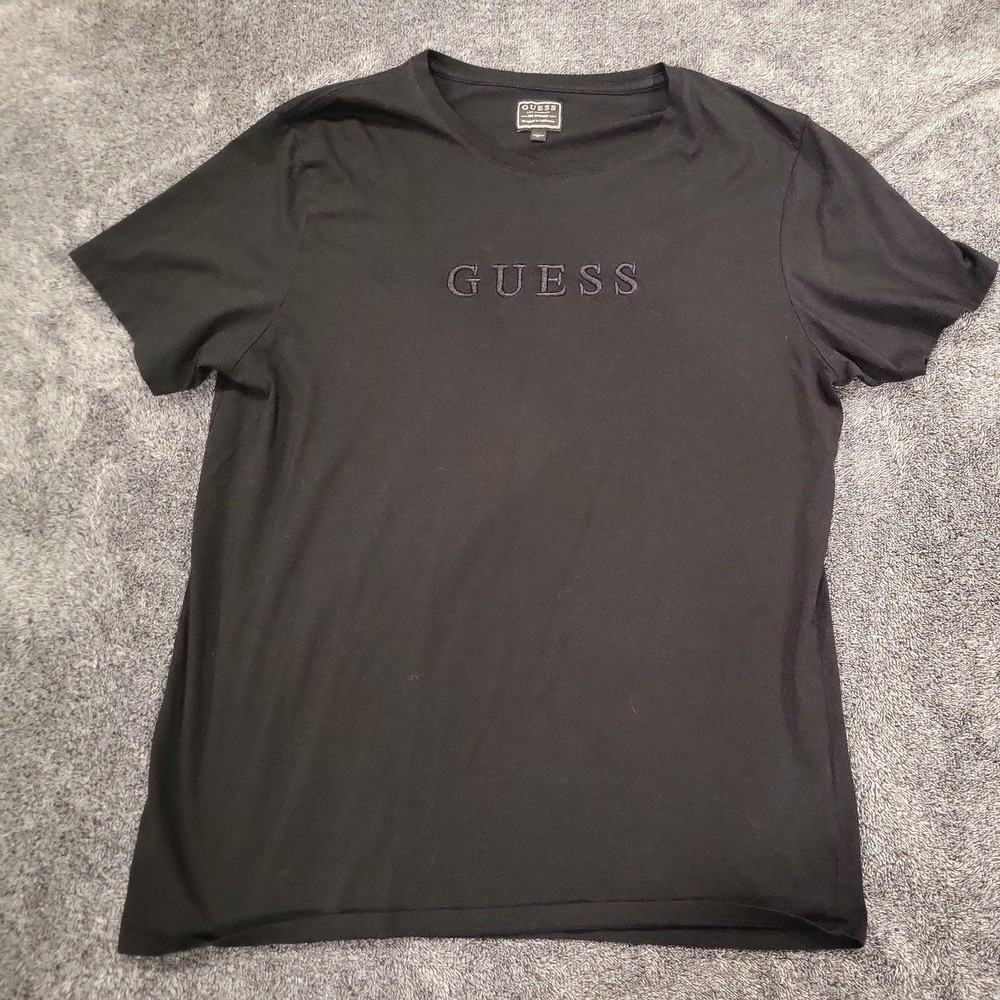 Guess Los Angeles Black Stitch Logo Men’s Short Sleeve T-Shirt Size XL