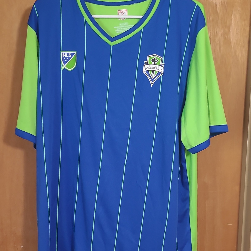 Seattle Sounders FC Major League Soccer MLS Men’s XL Soccer Jersey Blue Green