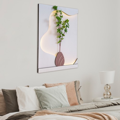Sandstone Decor Wall Art Painting with LED Light for Living Room Wall Art Decor
