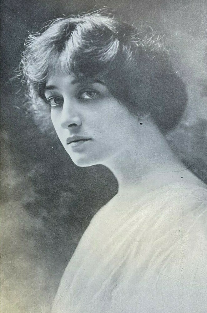 1914 Vintage Magazine Illustration Actress Pauline Frederick