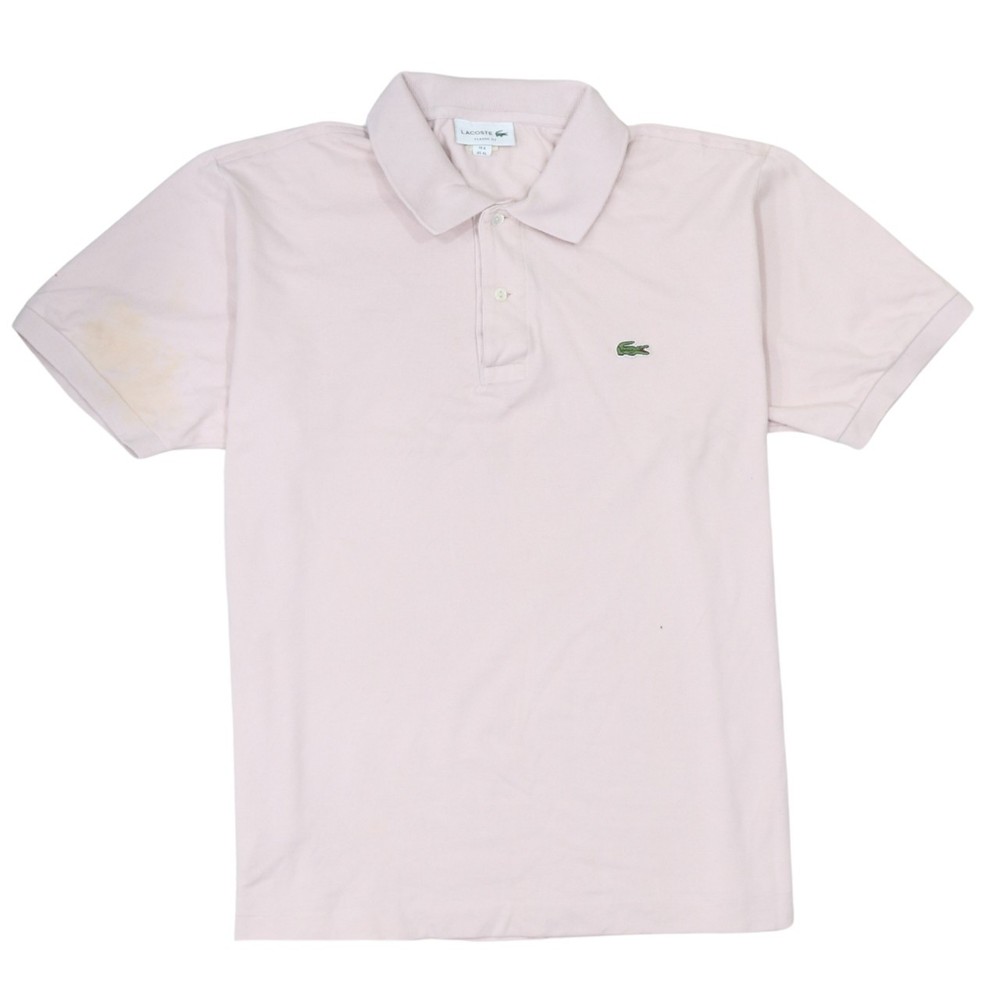 Lacoste Womens Polo Shirt Pink Cotton Embroidered Croc Logo Short Sleeve XL