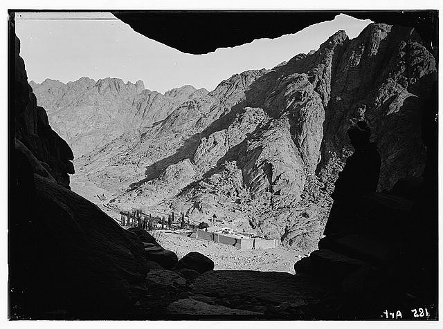 Sinai. Convent of St. Katherine i.e., Monastery of Saint Catherine from distant