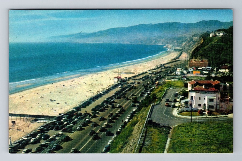 Santa Monica CA-California, The Coast Highway, Antique Souvenir Vintage Postcard