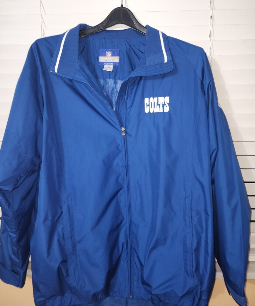 Indianapolis Colts Blue NFL Team Apparel Men's Full-Zip Windbreaker L
