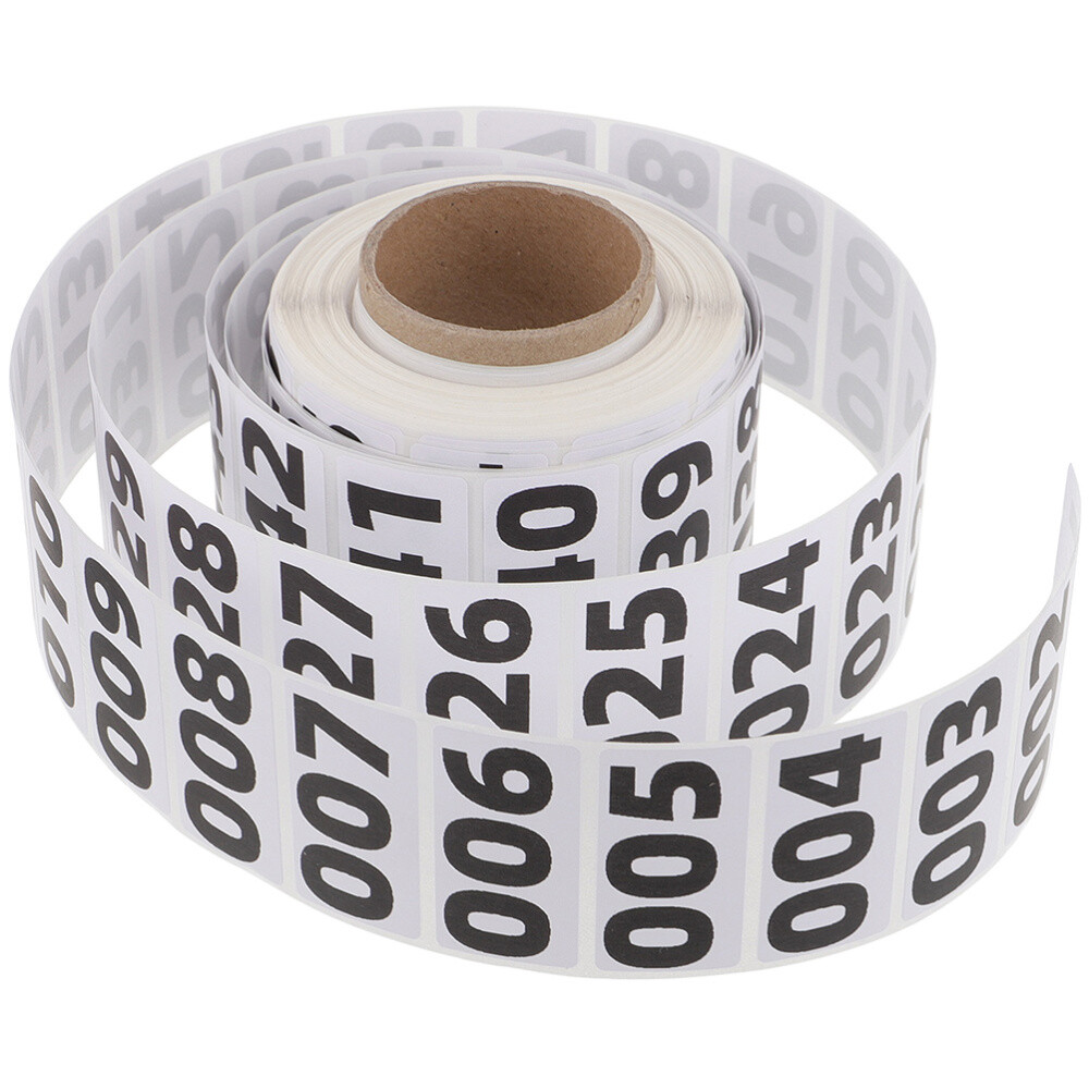 Inventory Count Labels with Consecutive Numbers for Assembly Line