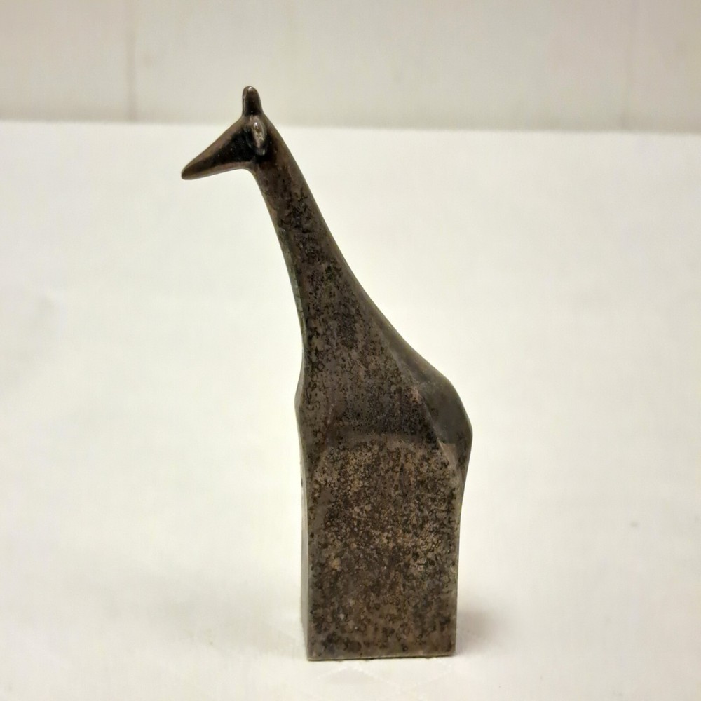 Vintage Mid Century Modern Silver Dansk Designs Giraffe Paperweight Silver Plate