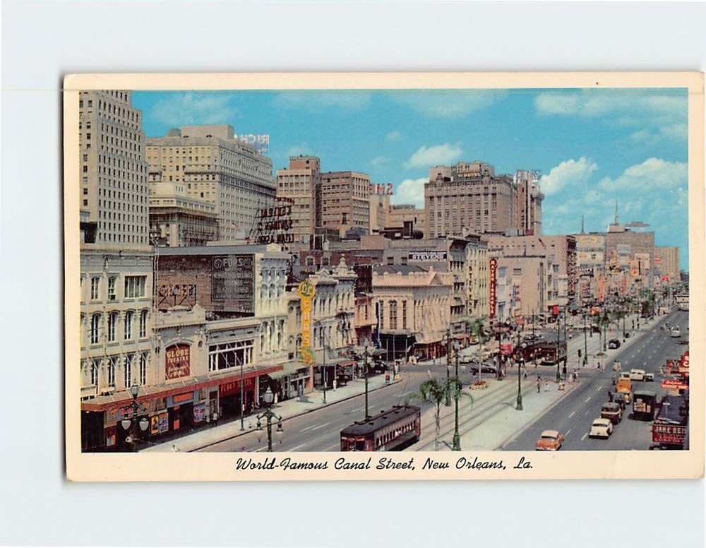 Postcard World Famous Canal Street New Orleans Louisiana USA