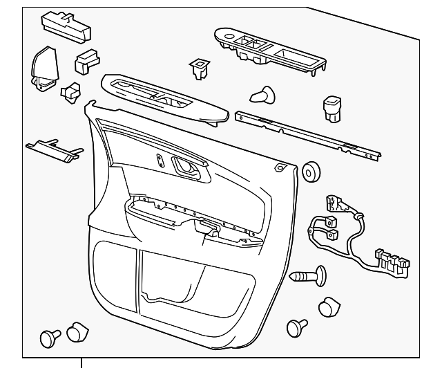 Authentic GM Light Titanium Front Passenger Door Trim Panel 20958512