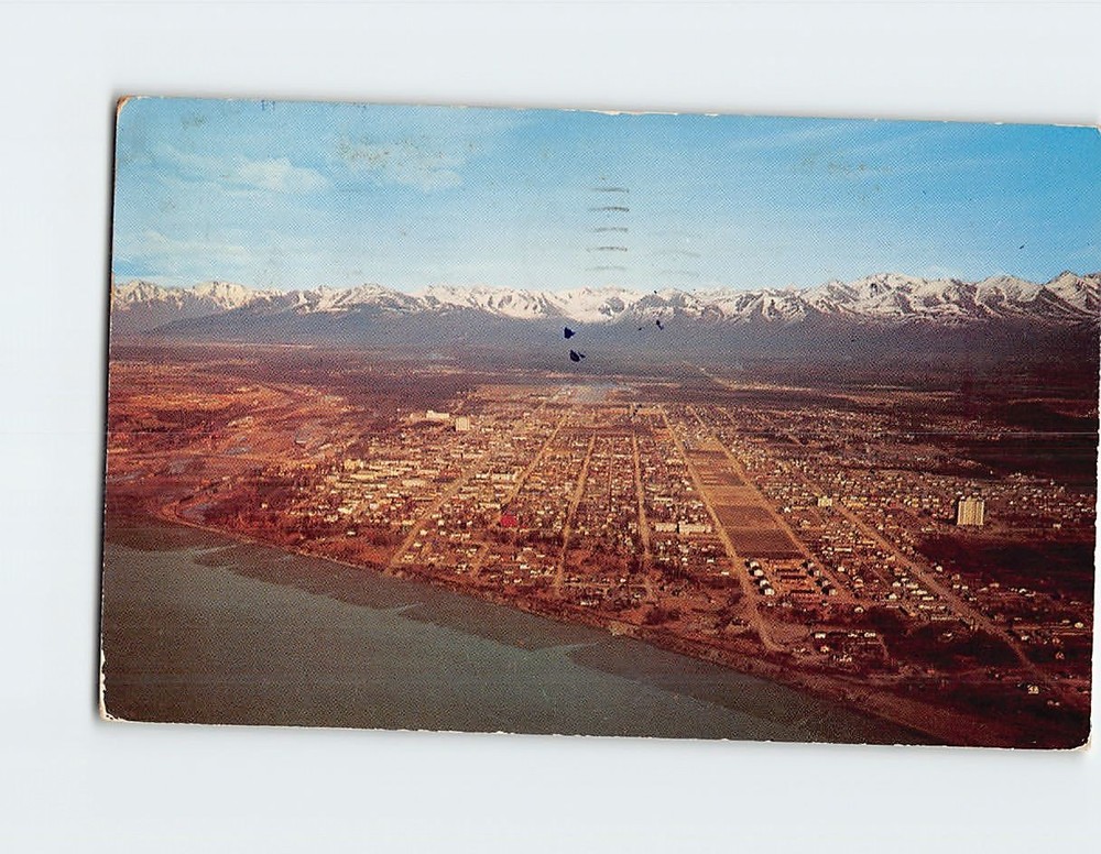 Postcard Aerial View Anchorage Alaska USA