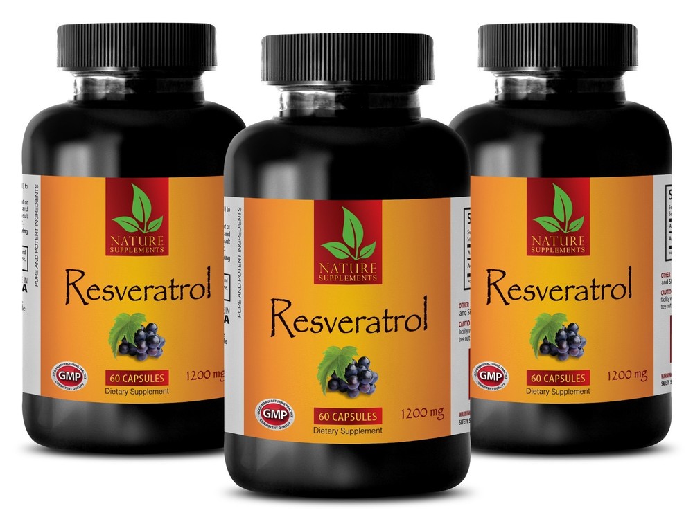 Resveratrol Supreme 1200 Anti Aging Advanced Antioxidant 3 Bottles