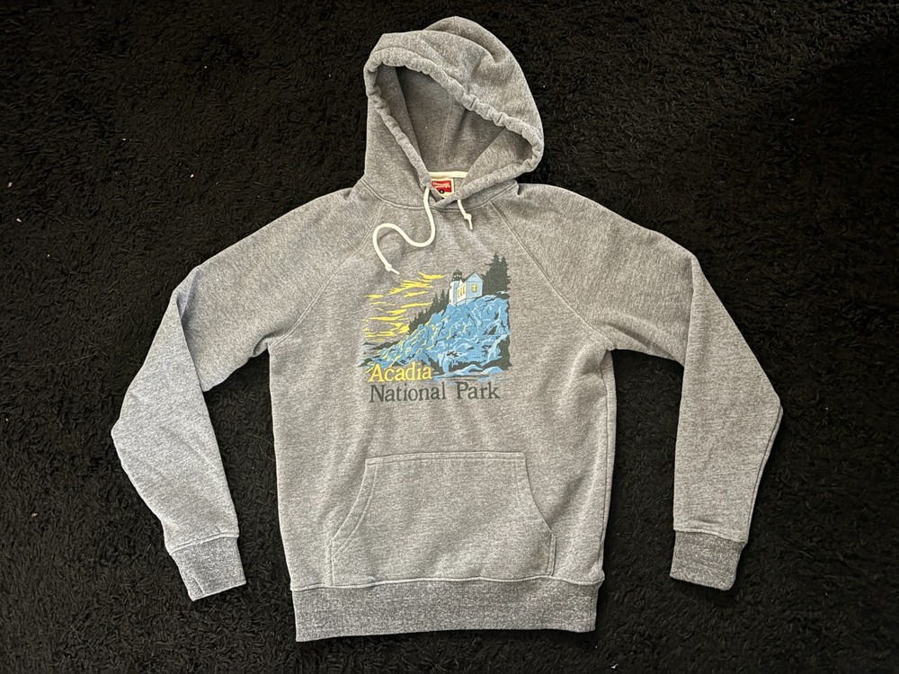 Homage Acadia National Park Mens Hoodie Gray Size Small-image