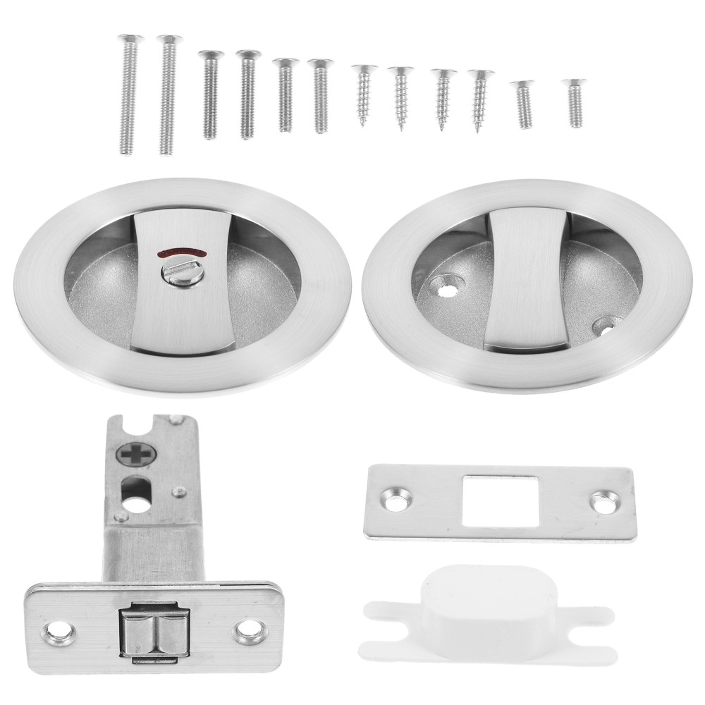Pocket Door Lock Latch with Indicator for Interior Closet Hardware