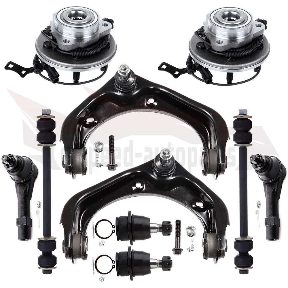 10PCS Front Control Arm Tie Rod Hub Bearing Kit for Ford Explorer