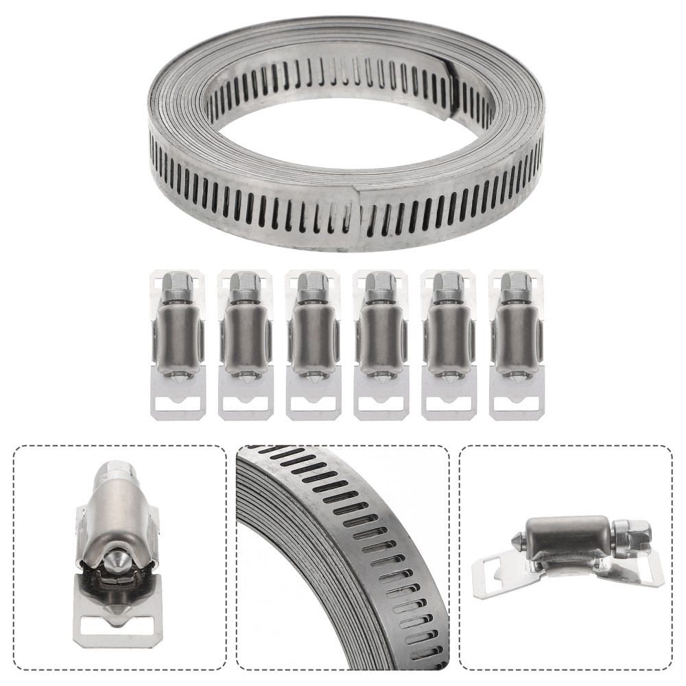 Stainless Steel Throat Hose Heavy Duty Clamps Water Pipe Clips Adjustable Duct