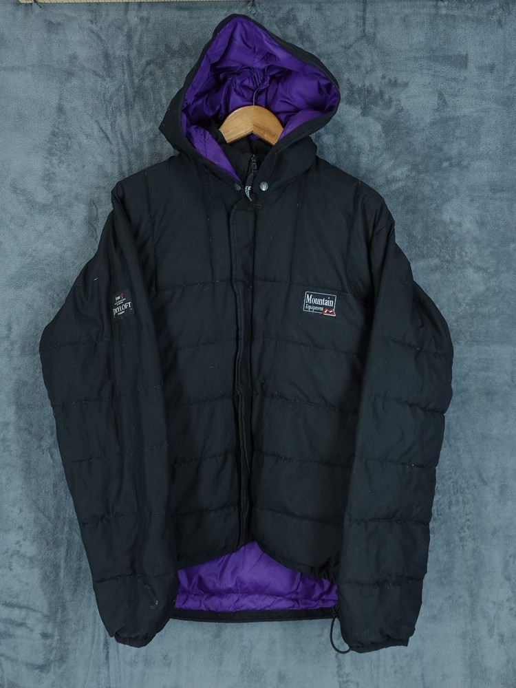 Vintage Mountain Equipment Jacket Men Medium Black Goretex Down Puffer Ripstop