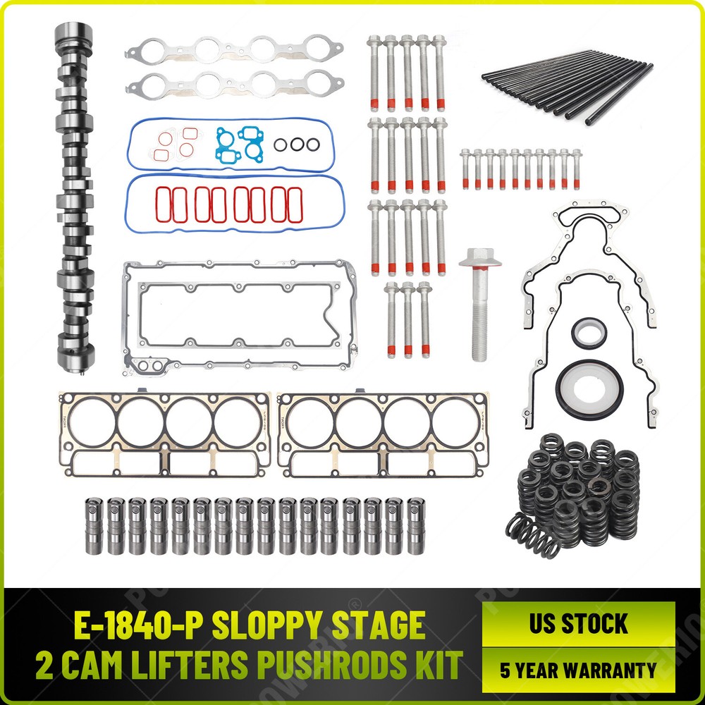 Sloppy Mechanics Stage 2 Cam Lifters Pushrods Kit For LS1 4.8 5.3 5.7 6.0 6.2 LS