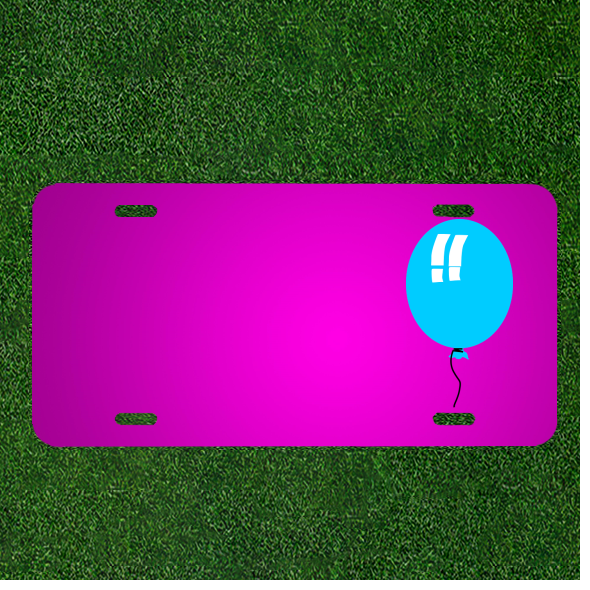 Create Personalized Car License Plate with Shiny Flying Balloons and Names