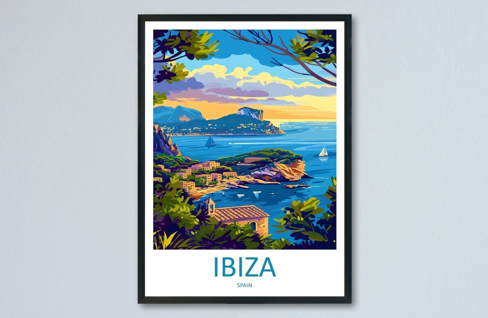 Ibiza Travel Print Wall Art Ibiza Wall Hanging Home Dcor Ibiza Gift Art Lovers