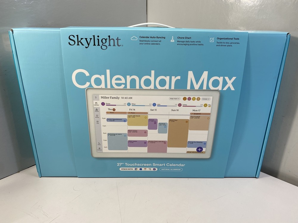Skylight Calendar Max 27 Inch Touchscreen Smart Calendar- Natural Aluminum