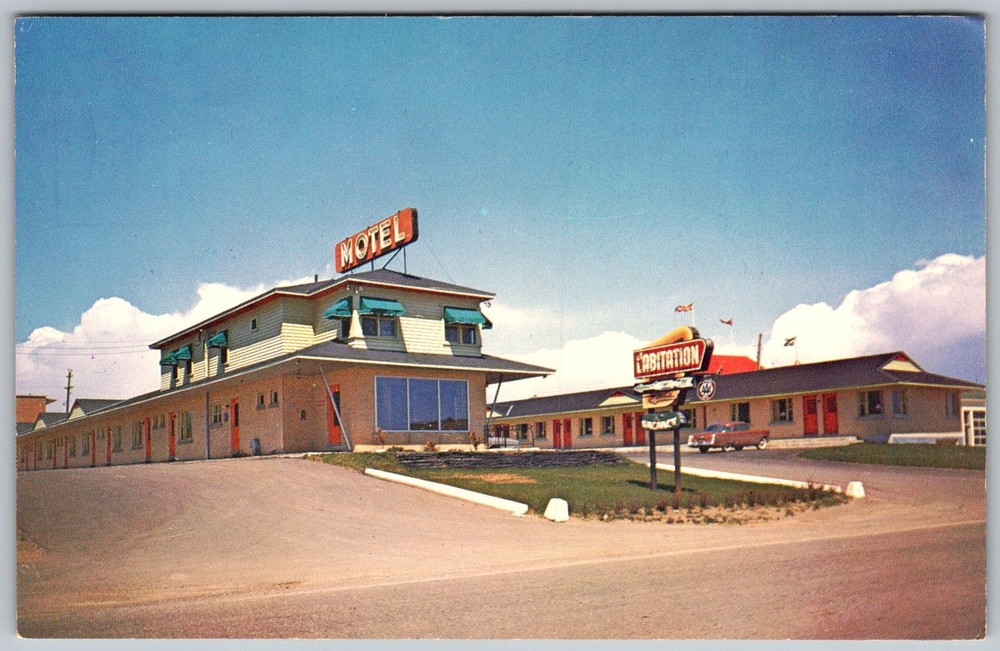 Vtg Postcard Motel L'abitation Exterior Quebec City, Quebec, CA 1950s