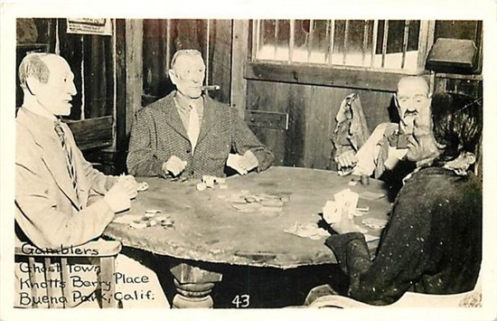 CA, Buena Park, California, Knott's Berry Place, Gamblers,  RPPC