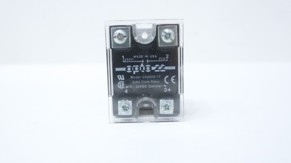 Opto 22 240D25-17 Solid State Relay 240v-ac 25a 3-32v-dc