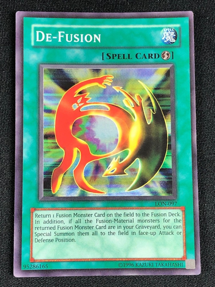 YuGiOh De-Fusion LON-097 Super Rare Played/Wear Condition  