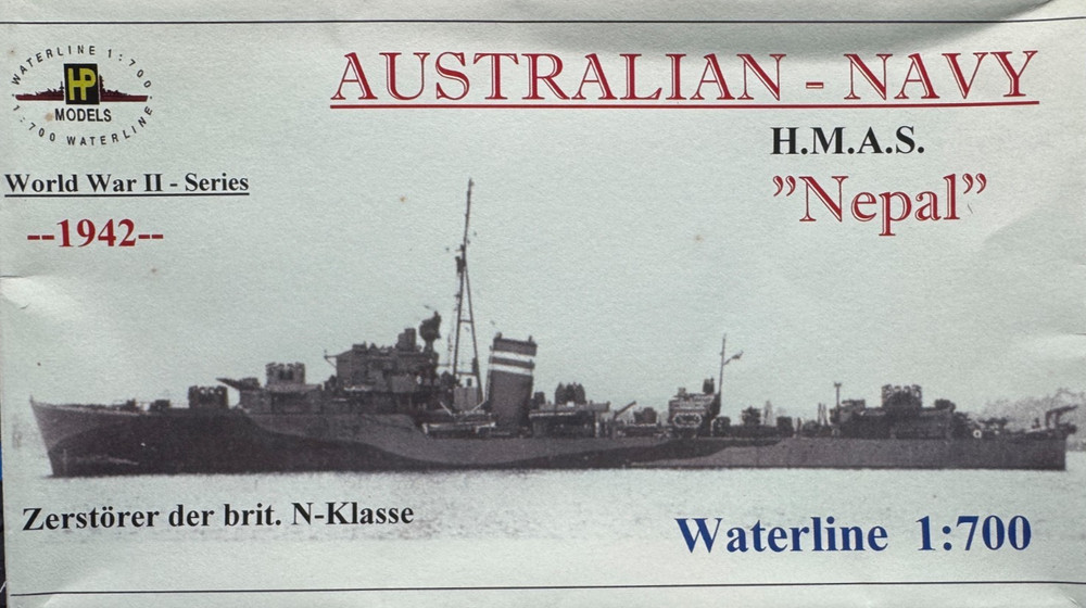 HP MODELS 1/700 Australian Navy HMAS Nepal N Class Destroyer Resin Kit