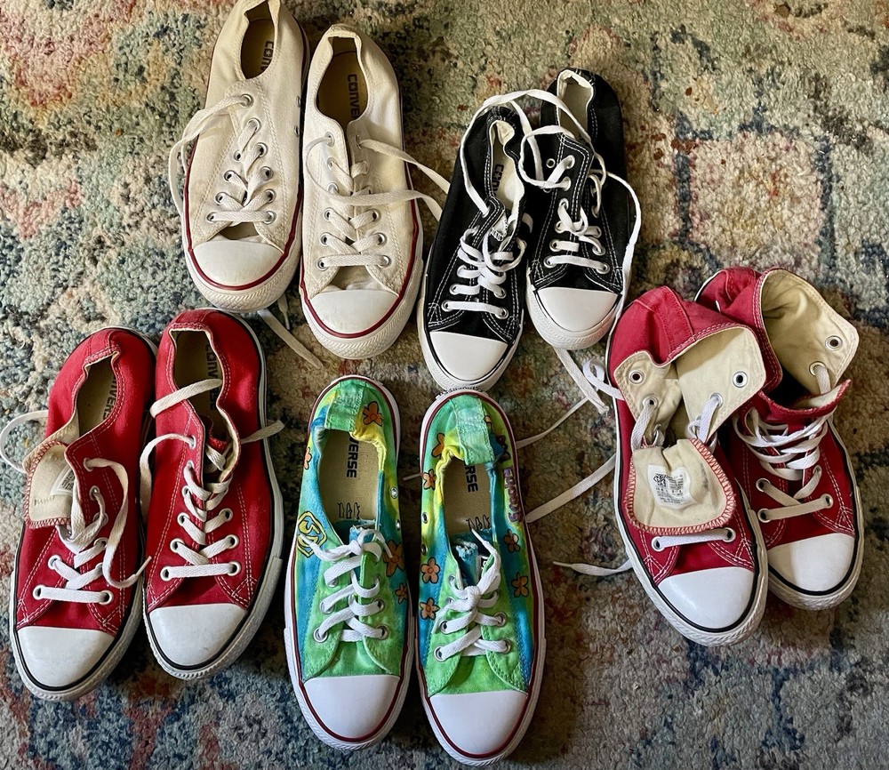 Bundle of 5 Men’s Converse Shoes – Various Styles & Sizes