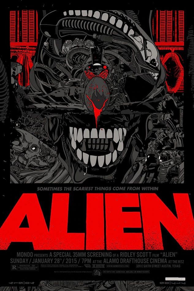 Alien by Tyler Stout xx/510 Screen Print Movie Poster Mondo Artist