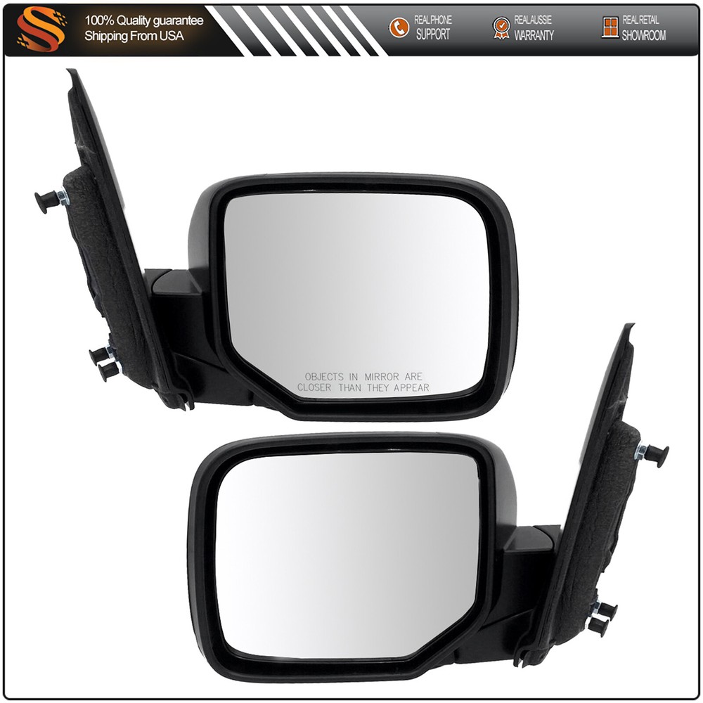Power Glass Mirror Heated Paintable LH+RH Side For 2009-2015 Honda Pilot