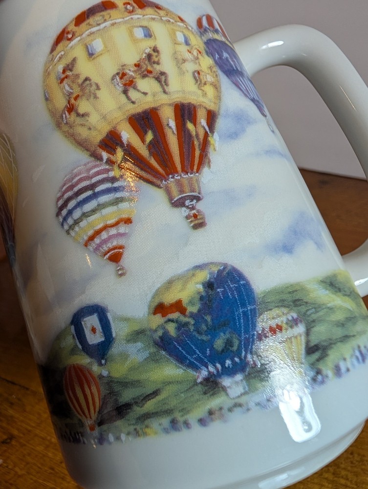 Otagiri Hot Air Balloon Mugs/Vintage Set Of 4