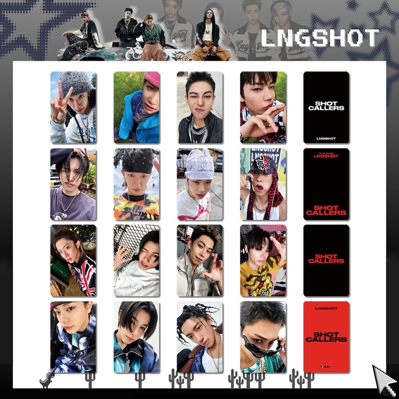 4Pcs Lngshot Album 《SHOT CALLERS》Bonus Photo Card Special Edition Card Collec