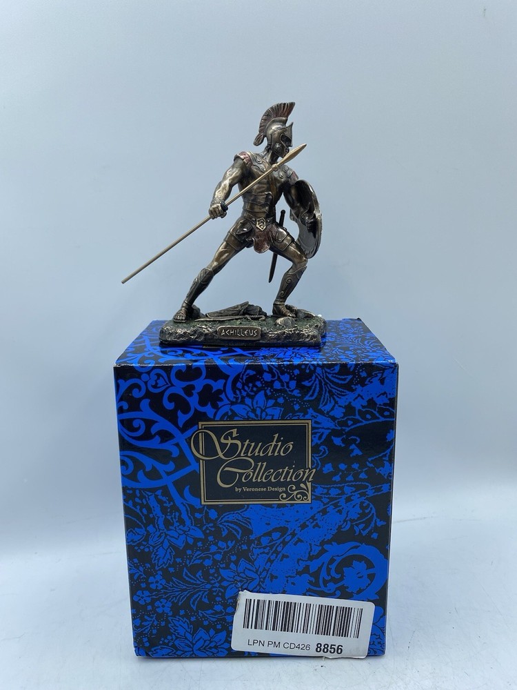 Veronese Design Achilles Rage Trojan War Hero Achilleus Statue, 4.75
