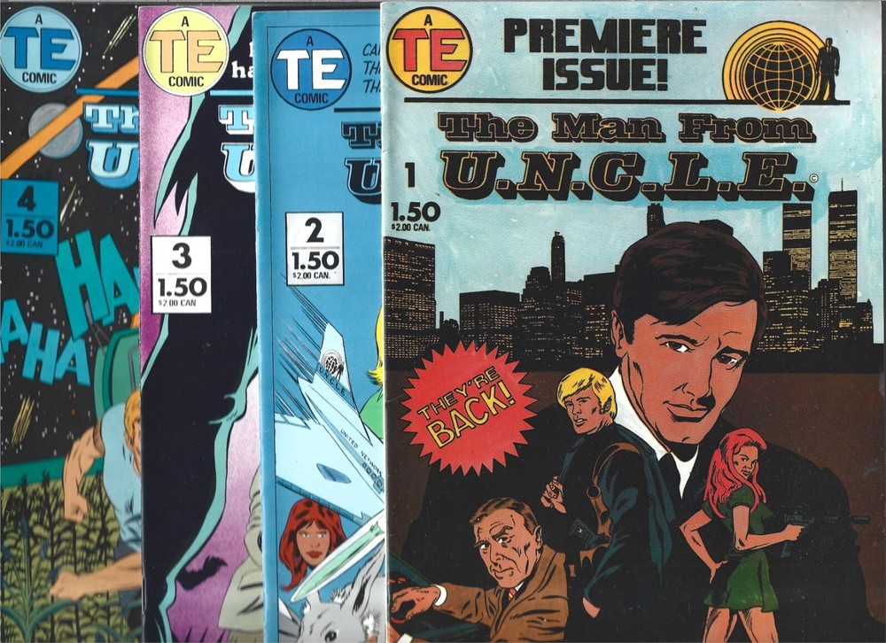The Man From Uncle Lot Of 4 - #1 #2 #3 #4 (Vf/Nm) Copper Age Te Comics