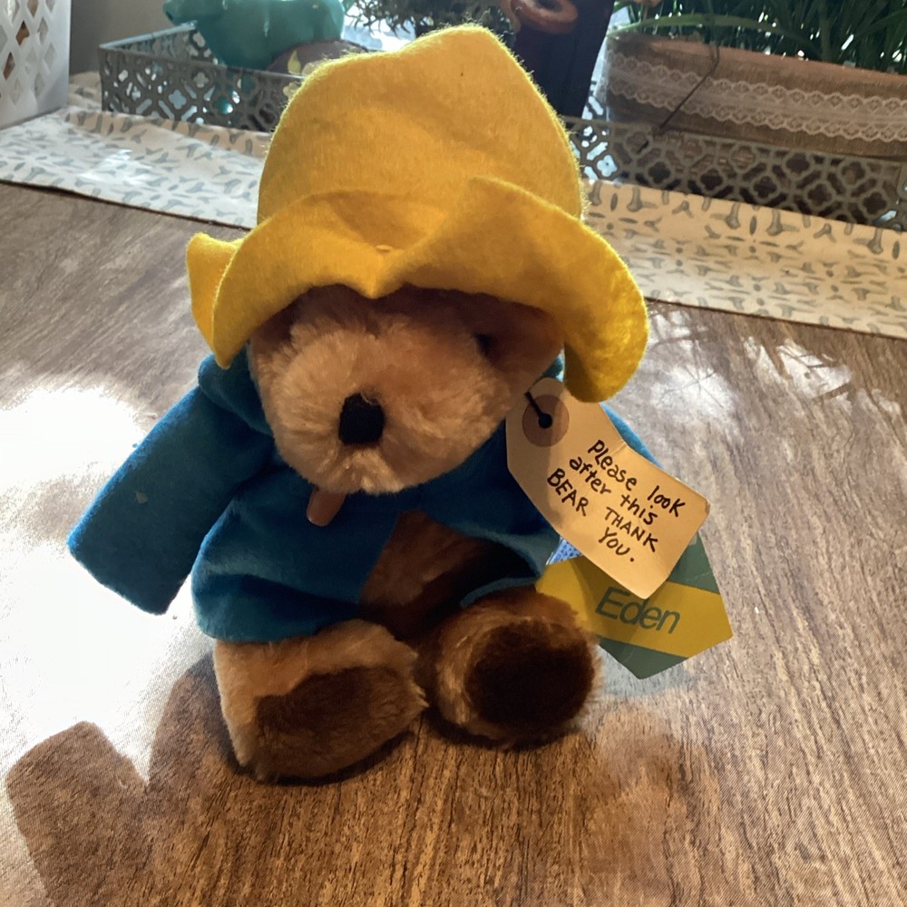 Vintage Eden 1981 Paddington Bear Toy Plush Stuffed Animal  London England