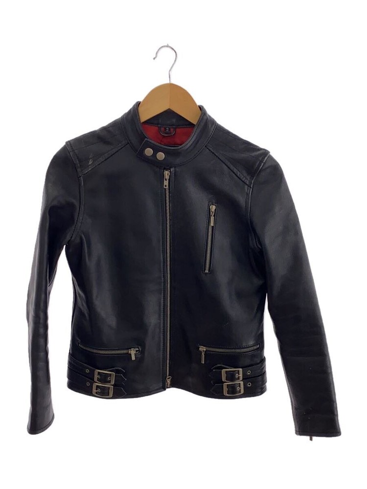 Horn Works Single Riders Jacket/-/Leather/Blk/Plain 3476