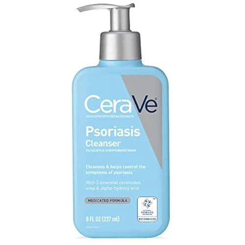 CeraVe Psoriasis Medicated Cleansing Wash 8 oz for Flaky Skin  