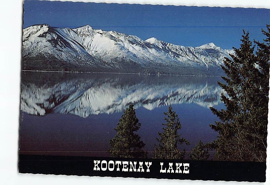 Postcard Kootenay Lake British Columbia Canada
