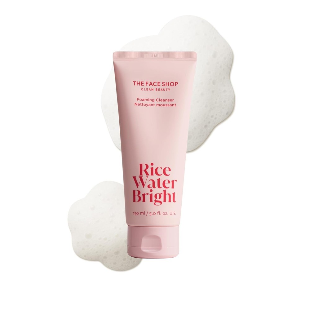 The Face Shop Rice Water Bright Foaming Facial Cleanser 5 Fl Oz (Pack of 1)