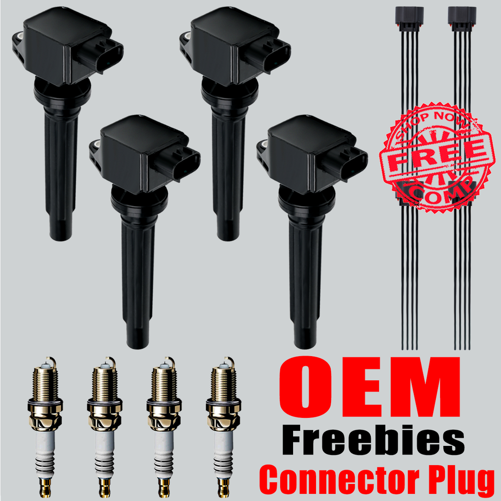 4PCS OEM Ignition Coil & Spark Plugs Kit for Suzuki Grand Vitara SX4 UF562