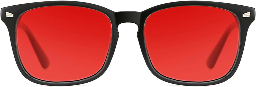 Sleep Glasses for 99.9% Blue Green Light Blocking Dual AR Coatings Red Lens f...
