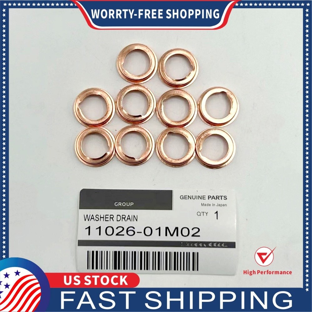 OEM 10X Oil Drain Plug Crush Washer Fits for Nissan GT-R 11026-JA00A 11026-01M02