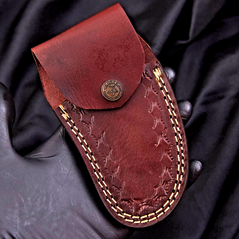 CUSTOM HANDMADE PURE COW LEATHER SHEATH FOR 5