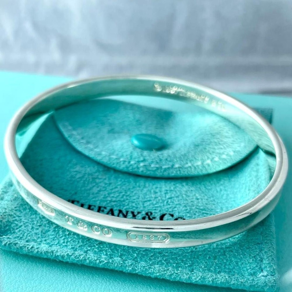 Tiffany 1837 Narrow Silver Bangle Bracelet New or Preowned