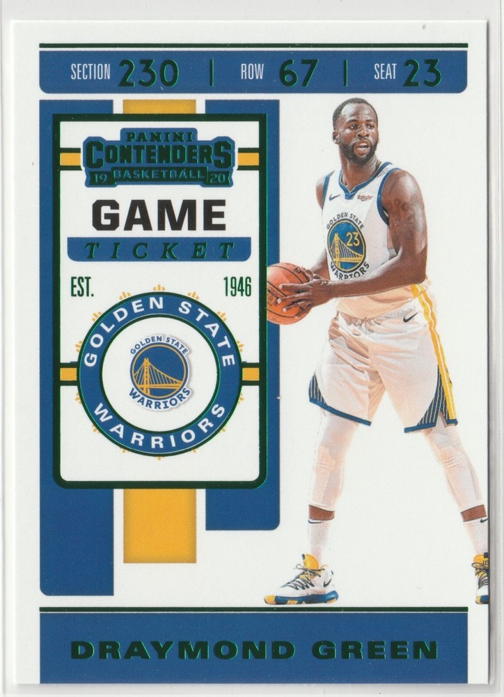 2019-20 Panini Contenders Draymond Green Game Ticket Warriors NBA Card