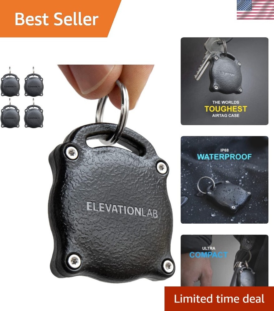 4 Pack Heavy Duty Waterproof AirTag Keychain Protectors for Keys Luggage  