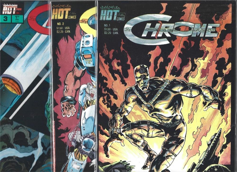 Chrome #1-#3 Set (Vf) Copper Age Hot Comics, $3.95 Flat Rate Shipping In Store